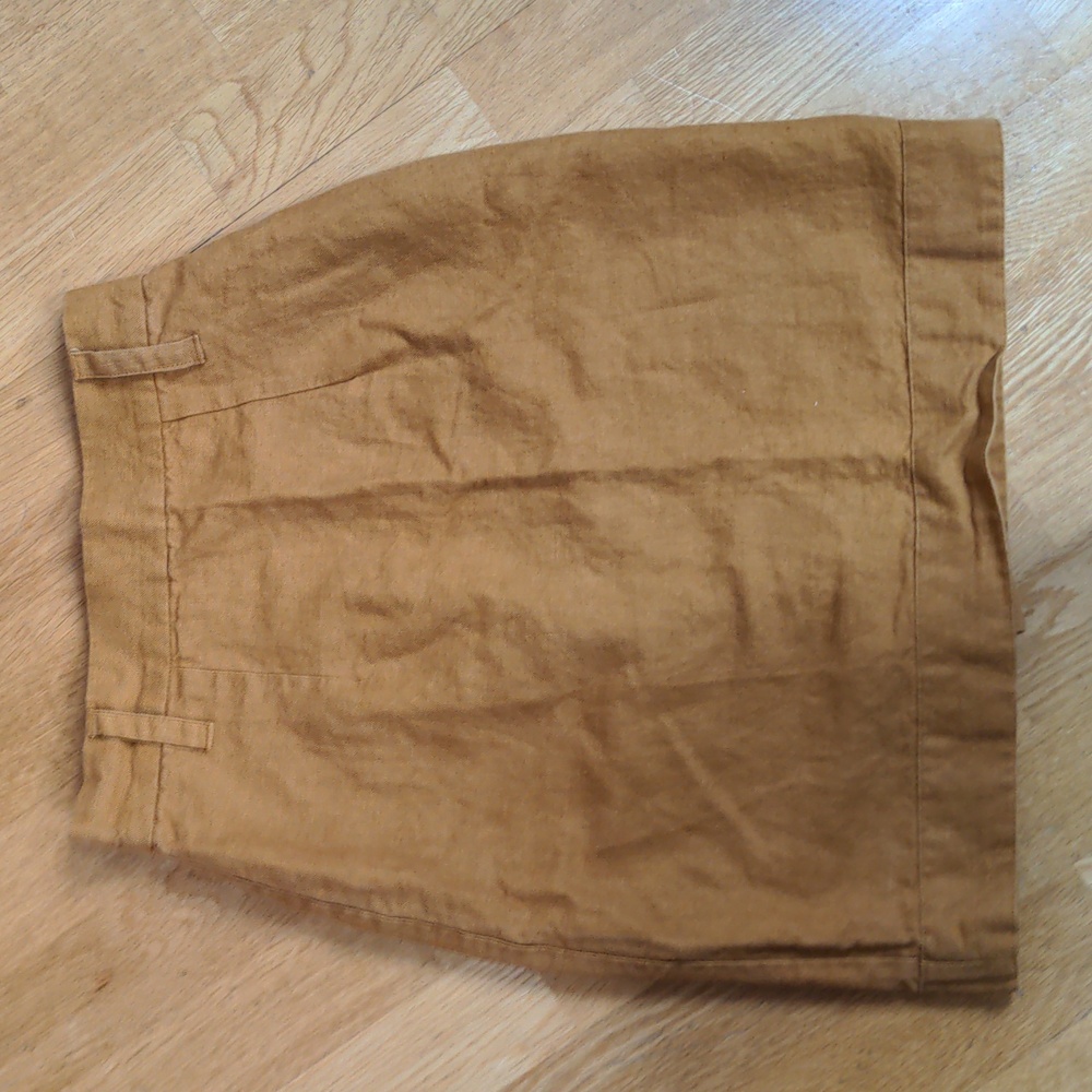 VINTAGE mustard pencil skirt, size 25